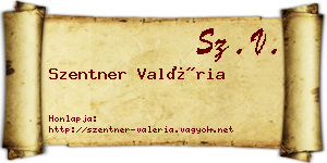 Szentner Valéria névjegykártya