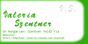 valeria szentner business card